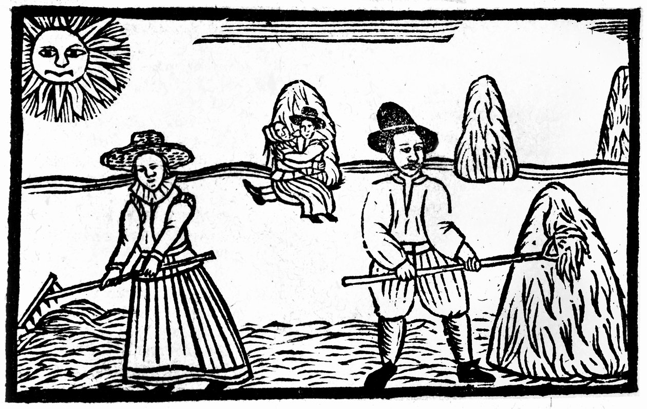 A Harvesting Scene, en illustrasjon fra 