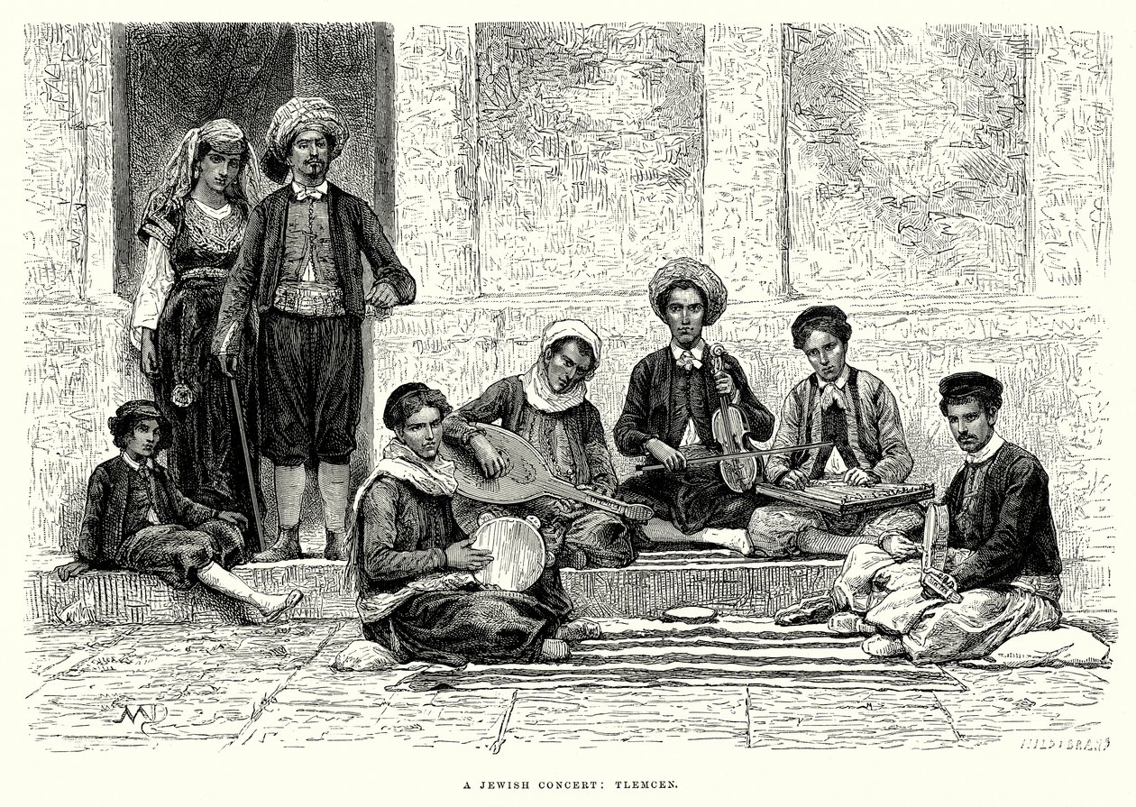 En jødisk konsert: Tlemcen (gravering) av English School