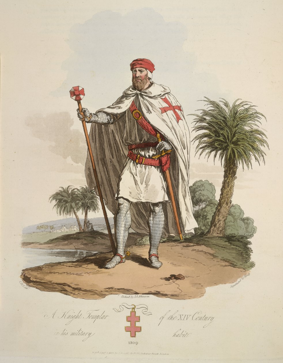 A Knight Templar, illustrasjon fra 