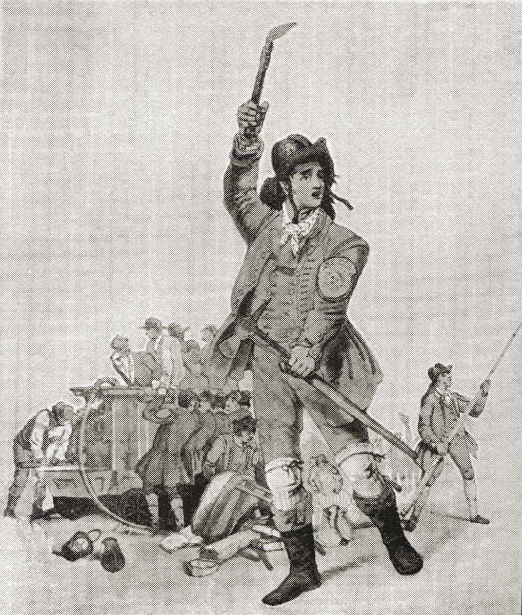 En brannmann i London på 1790-tallet. Fra The Strand Magazine utgitt 1897. av English School