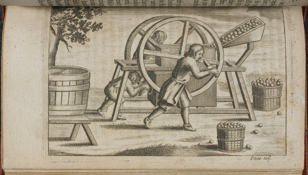 A Machine for pressing fruit, illustration from 