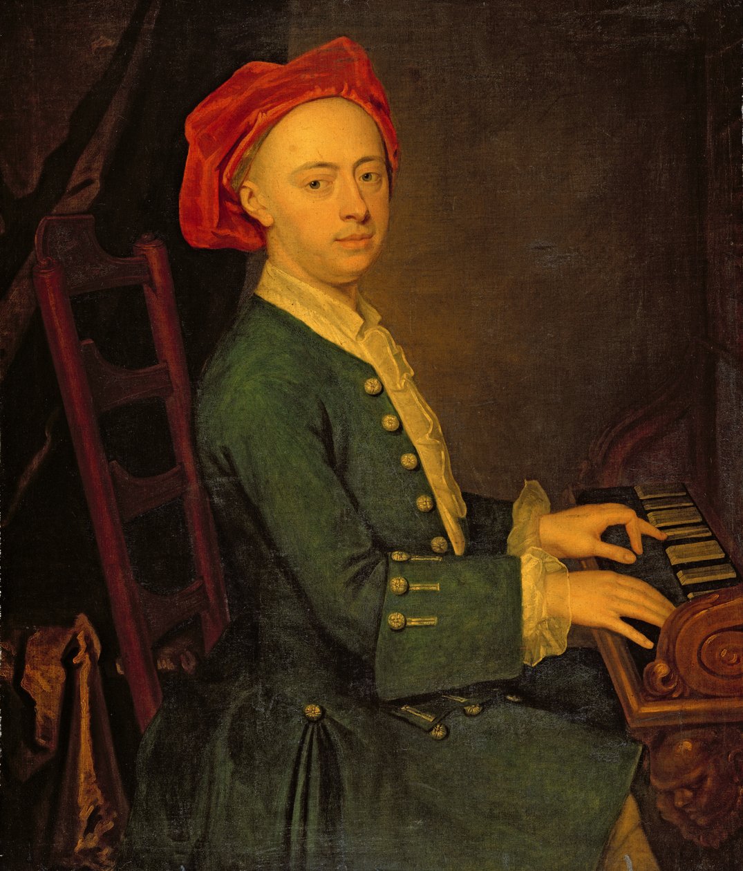 En musiker, ca. 1700-50 av English School