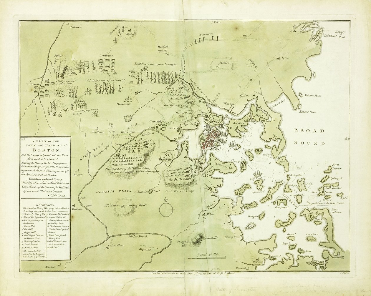 En plan for byen og havnen i Boston og landet ved siden av" av English School