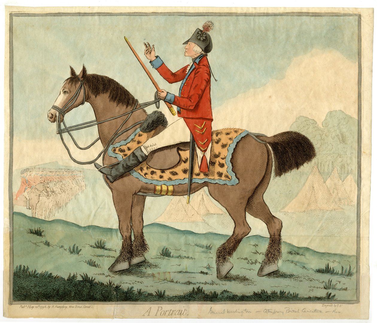 "Et portrett" [George Washington] av English School