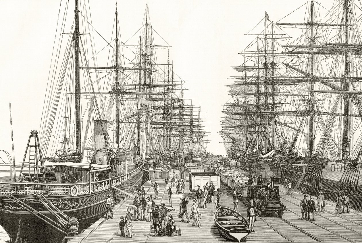 En jernbanebrygge i Melbourne, fra 