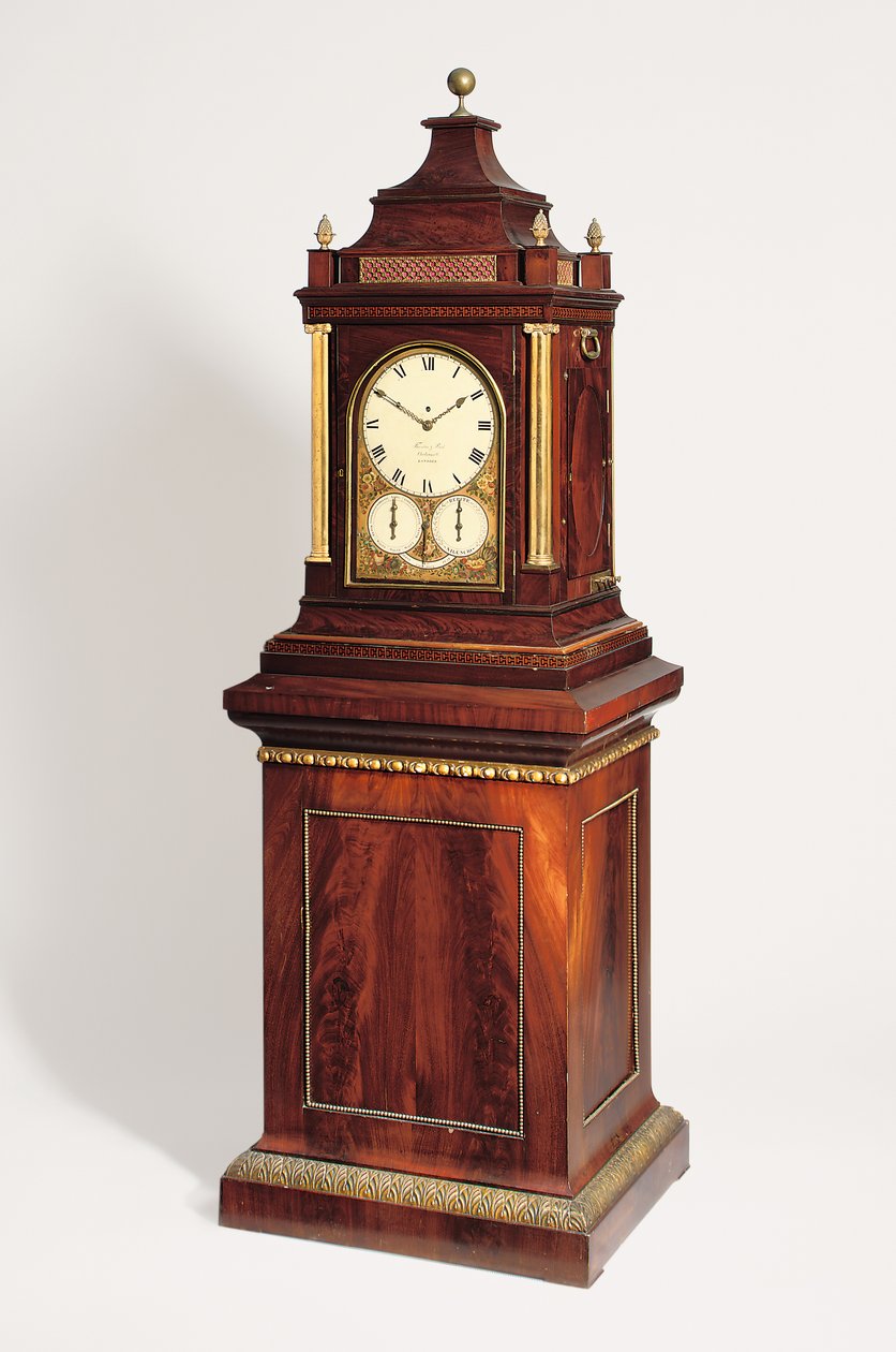 Et gigantisk kvarter fra Regency slående åtte dagers turn-table orgelklokke, ca. 1820 av English School