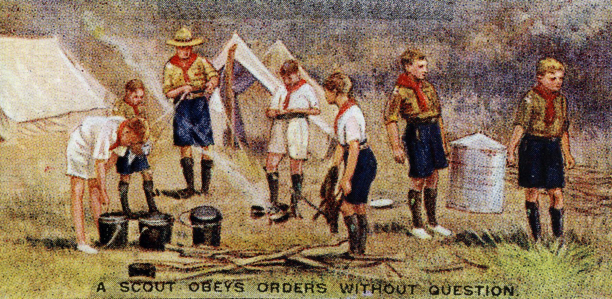 En speider adlyder ordre uten spørsmål, 1929 av English School