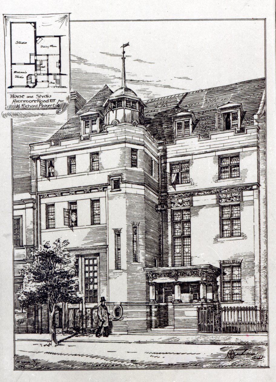 Et billedhuggerstudio, 1892 av English School