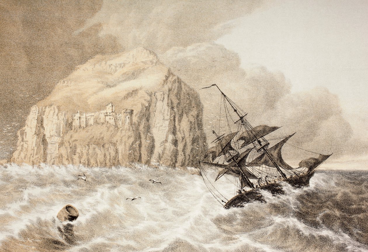 A Shipwreck against the Bass Rock, Firth of Forth, fra 