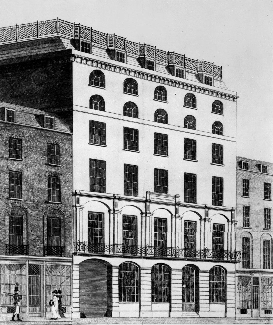 Utsikt over det kommersielle hotellet av English School