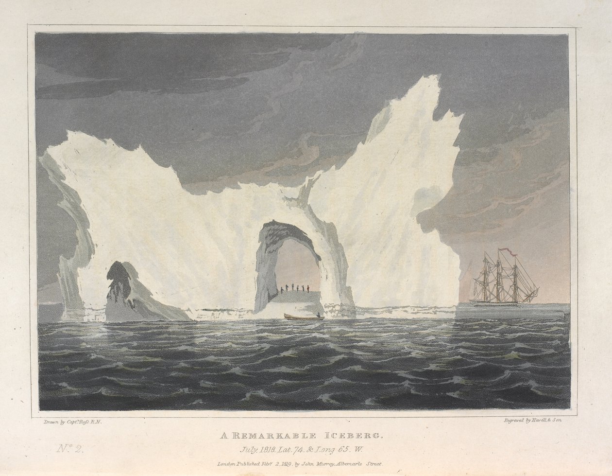 Et bemerkelsesverdig isfjell. juli 1818. Lat.74 & Long.64.W, fra 
