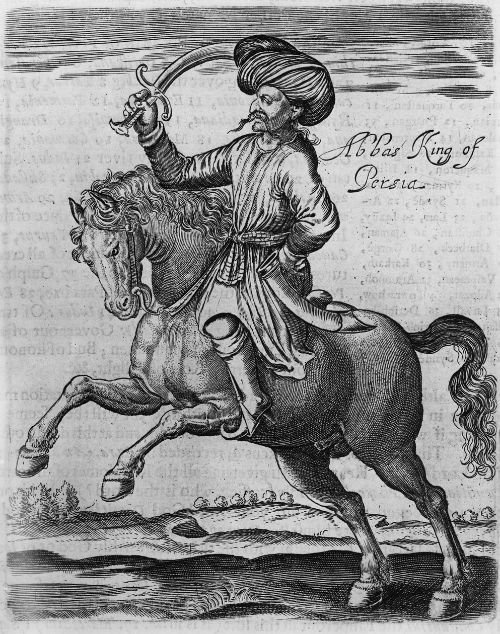 Abbas King of Persia, illustrasjon fra 