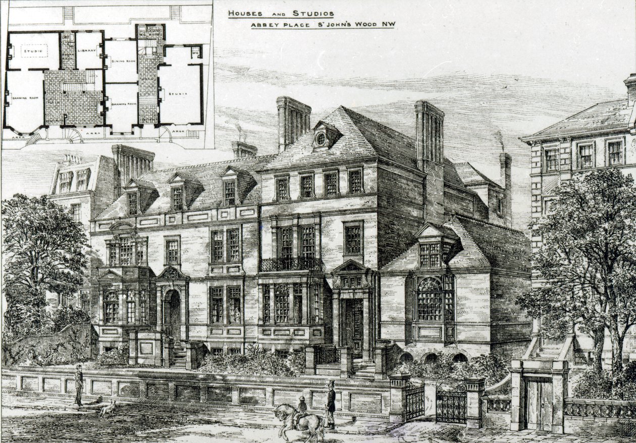 Abbey Place, St.Johns Wood, fra The Building News, 18. januar 1878 av English School