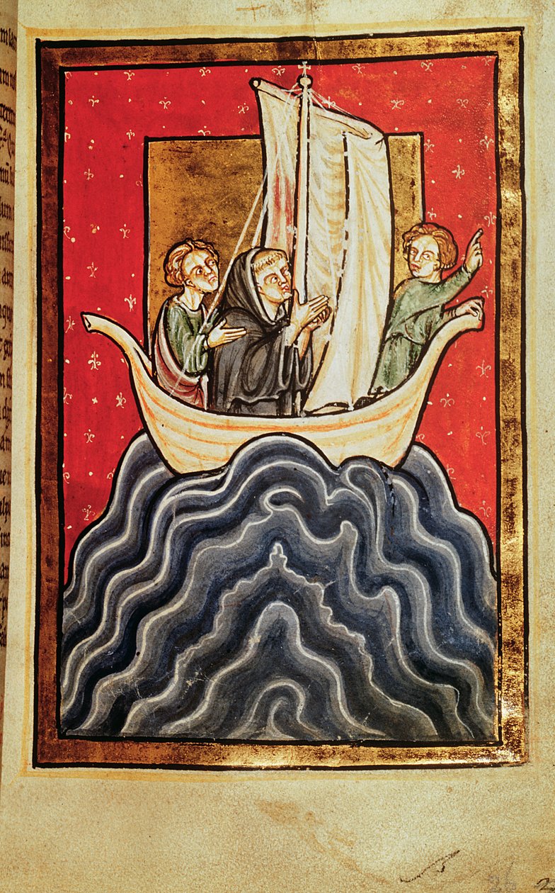 Legg til 39943 f.2b St. Cuthbert og to av brødrene som vender tilbake fra piktenes land, fra 