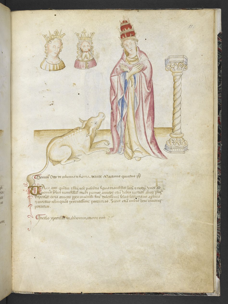Legg til MS 15691 'Joachim Abbatis de Curatio, og Anselm, biskop av Marsicani, Vaticinia xxx av de romerske pavene; scil., av Nicholas III. til Innocent VIII', ca. 1500 (blekk og farge på lerret) av English School