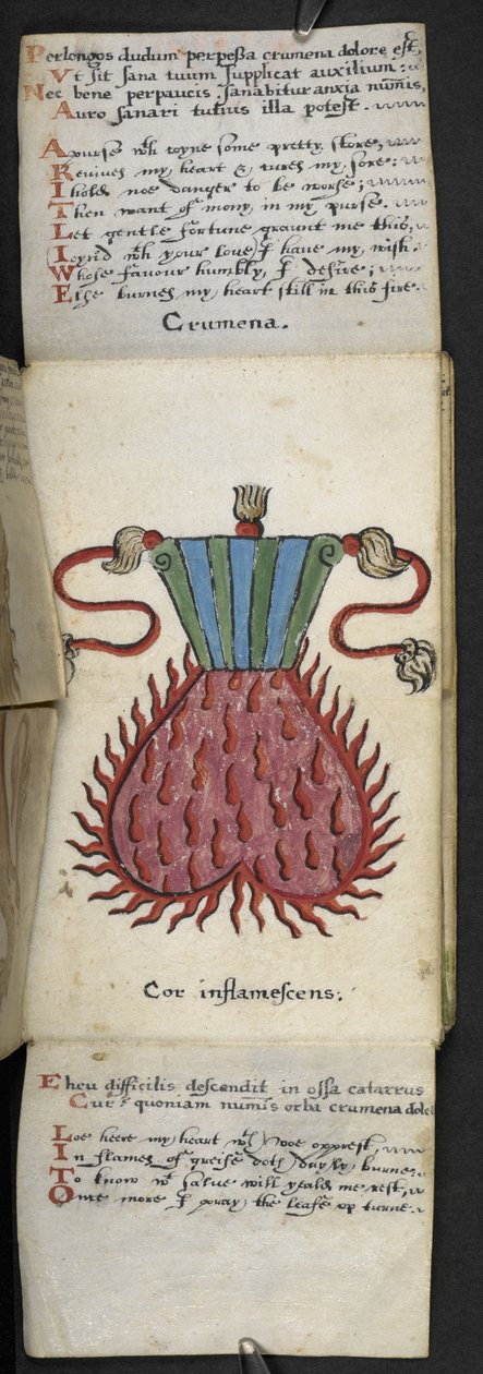 Legg til MS 57312 f.10 spillbok (blekk og farge på vellum) av English School