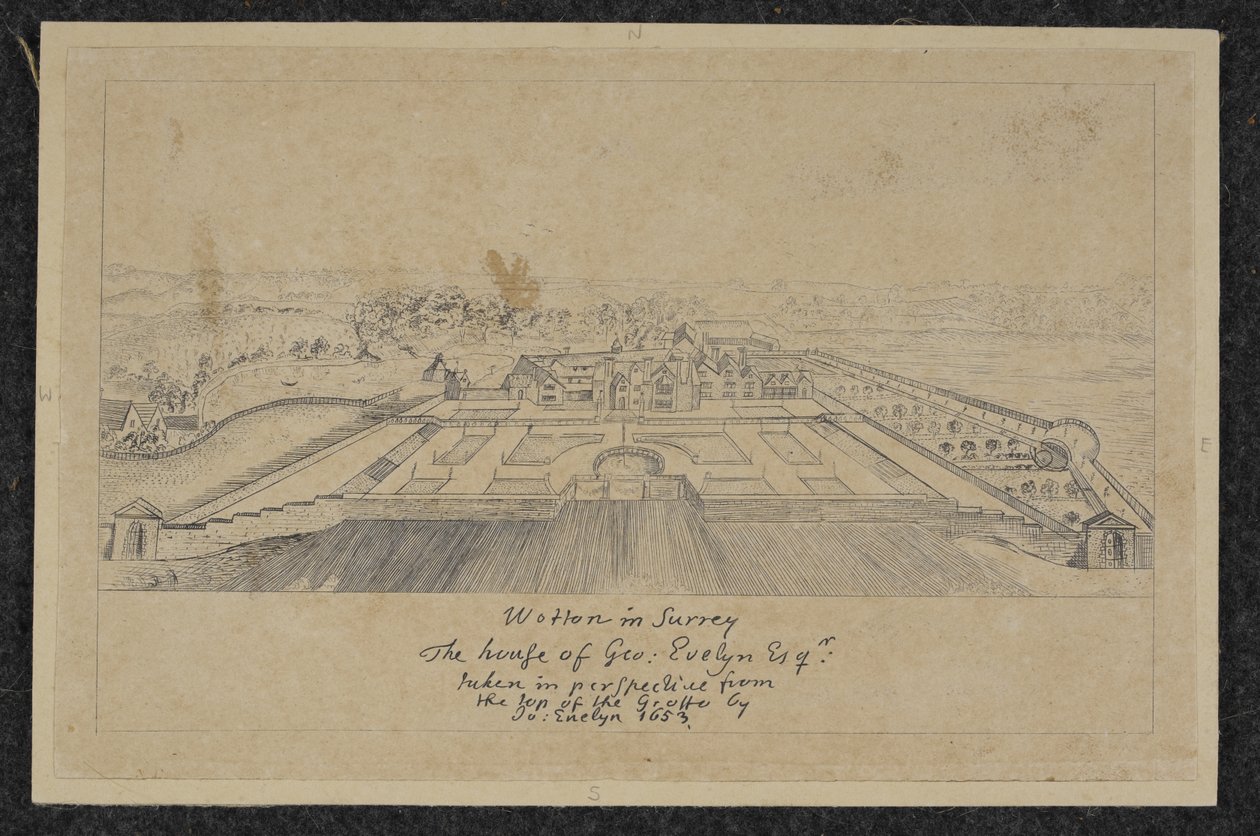 Legg til MS 78610G Wotton i Surrey: The House of Geo. Evelyn Esq av English School