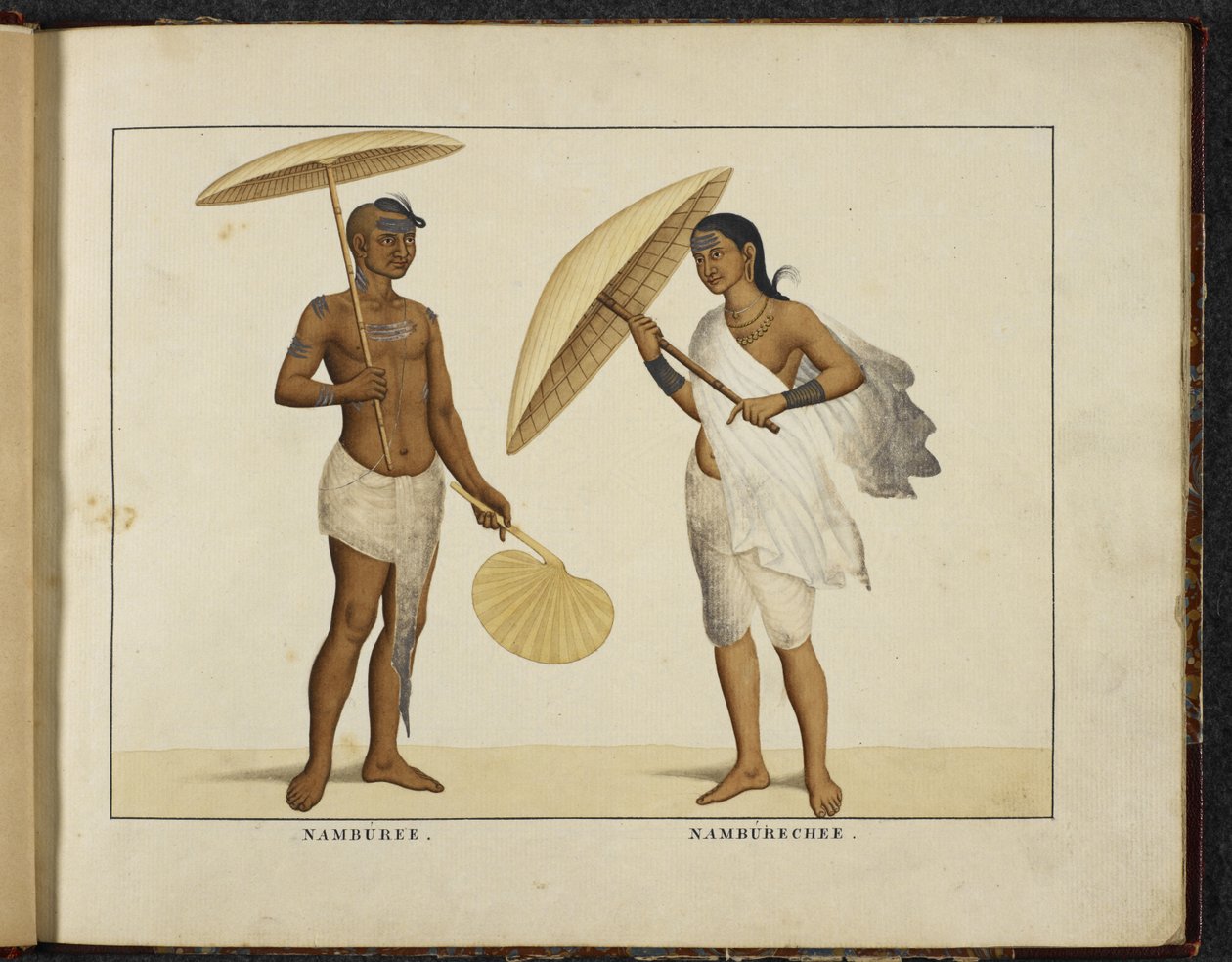 Add Or 1335 Two Kerala Brahmins, ca. 1828 (håndfarget litho) av English School