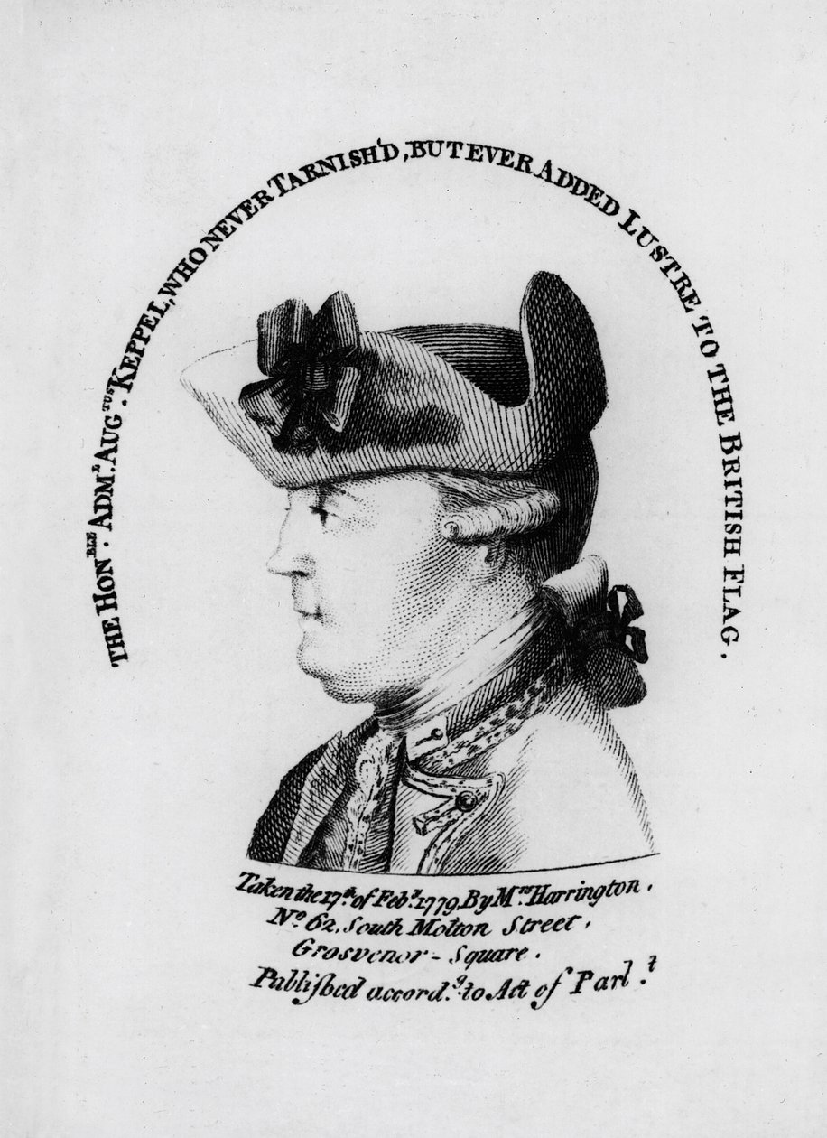 Admiral Augustus Keppel av English School