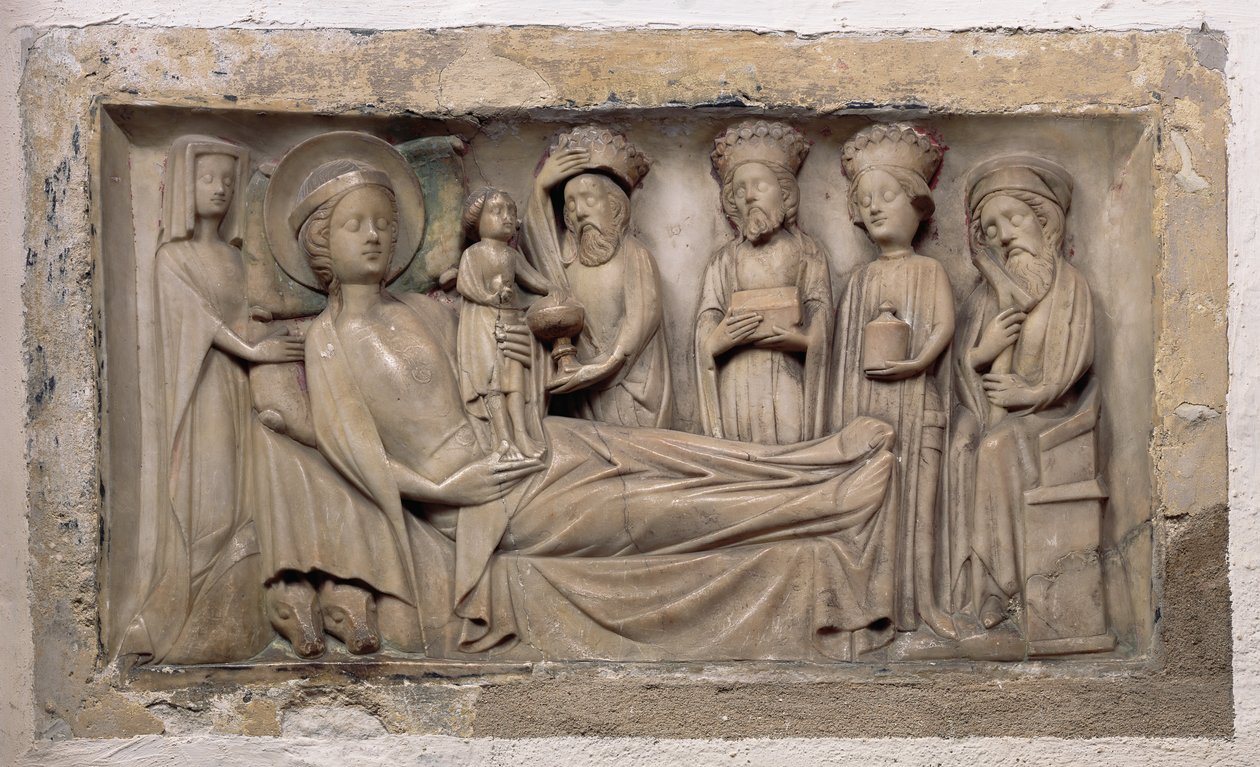 Adoration of the Magi, ca. 1350 (alabast) av English School