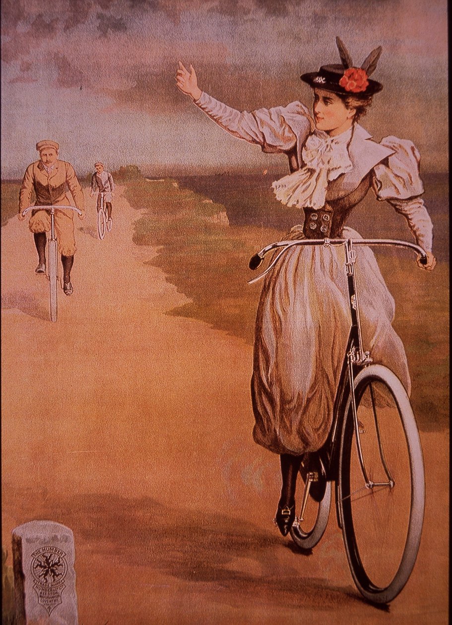 Annonse for Humber-sykler, ca. 1898 (litho-farge) av English School