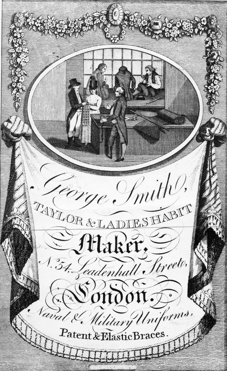 Annonse for George Smith, Taylor og Ladies Habit Maker av English School