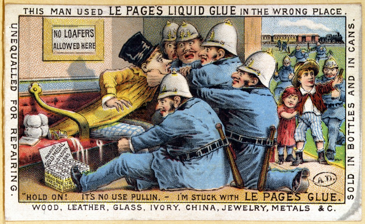 Annonse for Le Pages Liquid Glue, ca. 1890 av English School