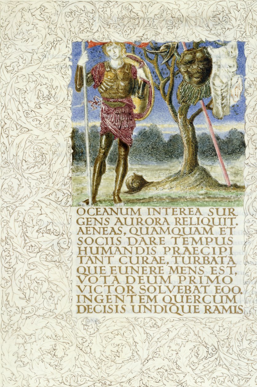 Aeneas står ved siden av byttet fra kong Mezentius, 1874-c.1919 av English School