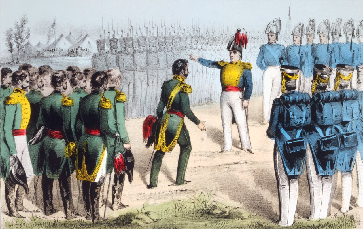 Etter slaget ved Monterrey overgir den meksikanske generalen Pedro de Ampudia byen til den amerikanske generalen Zachary Taylor under den meksikansk-amerikanske krigen 1846-48 av English School