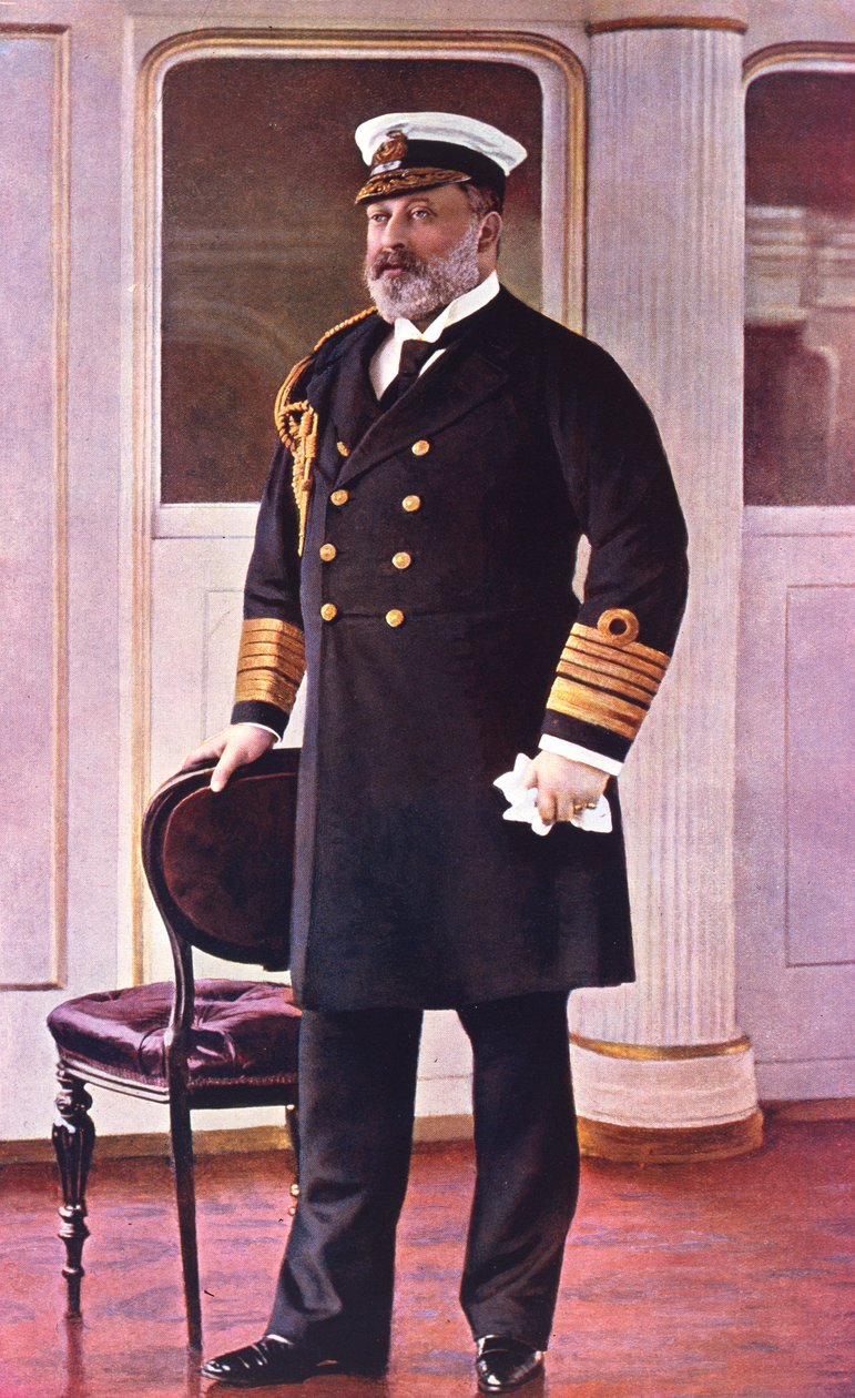 Albert Edward Prince of Wales, æresadmiral for flåten, 1898 av English School