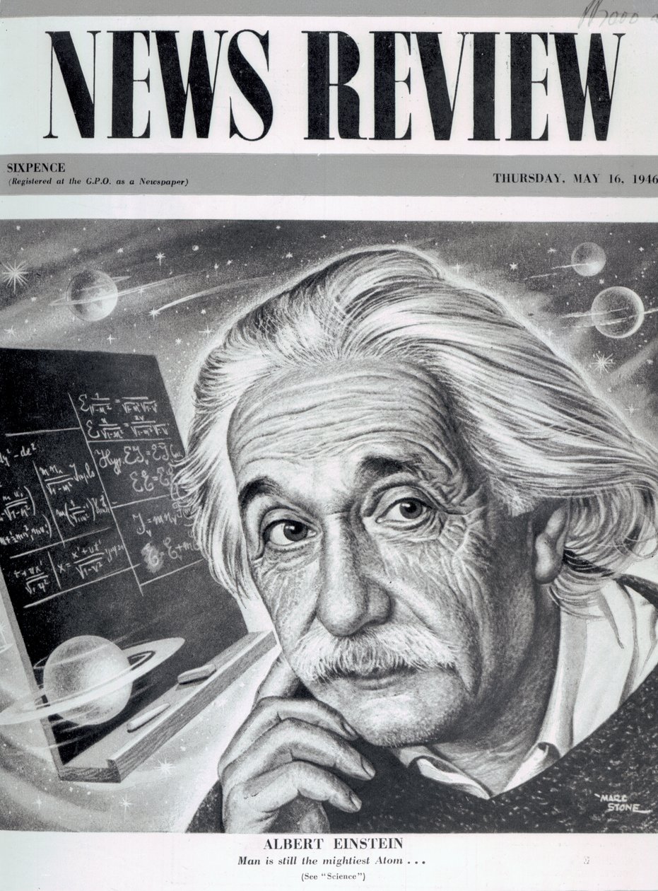 Albert Einstein på forsiden av 
