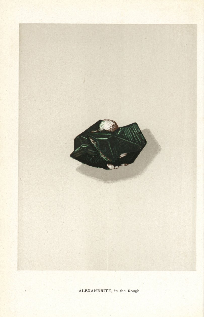 Alexandrite in the rough, fra Edwin Streeters «Precious Stones and Gems», London, George Bell & Sons av English School