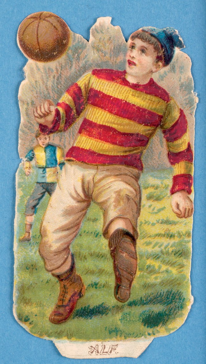 Alf, utklipp av en fotballspiller, 1880-90-tallet av English School