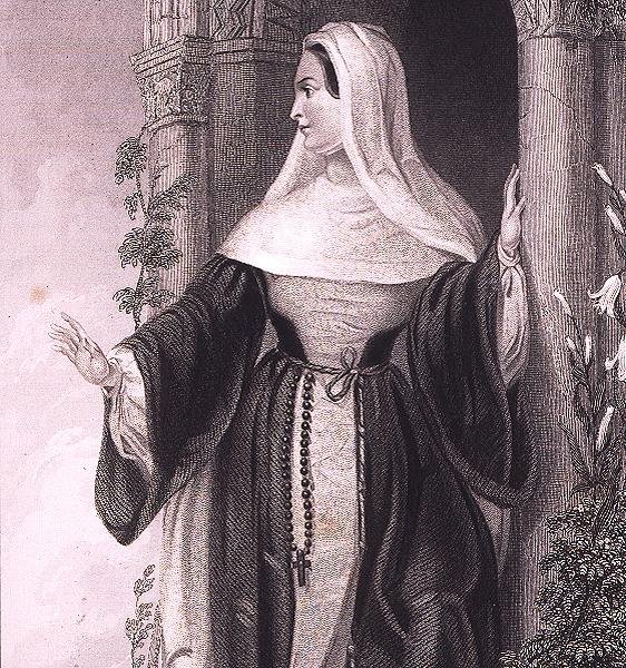 En abbedisse, ca. 1845 (gravering) av English School