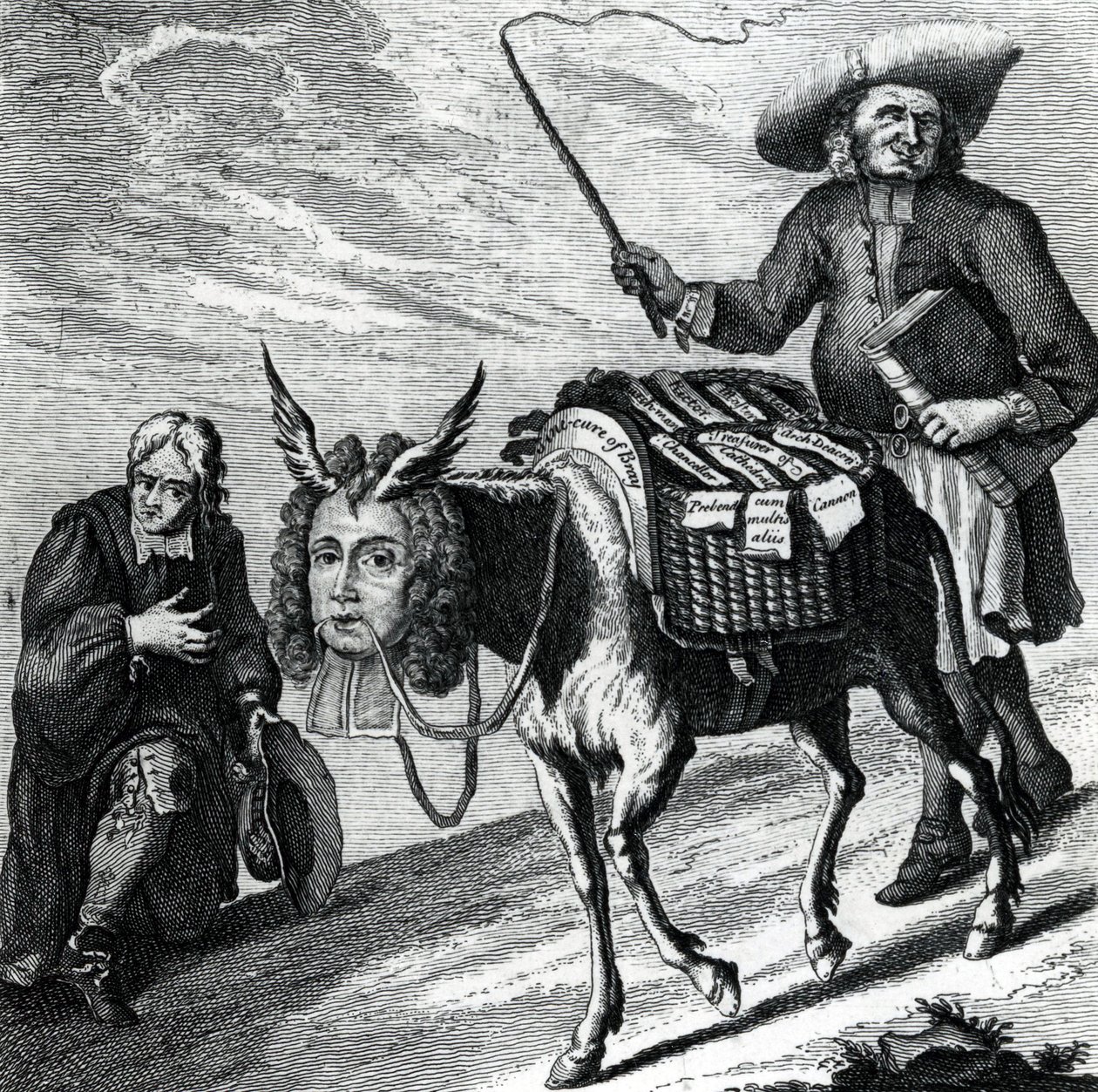 En esel lastet med kirkelige preferanser, 1737 av English School