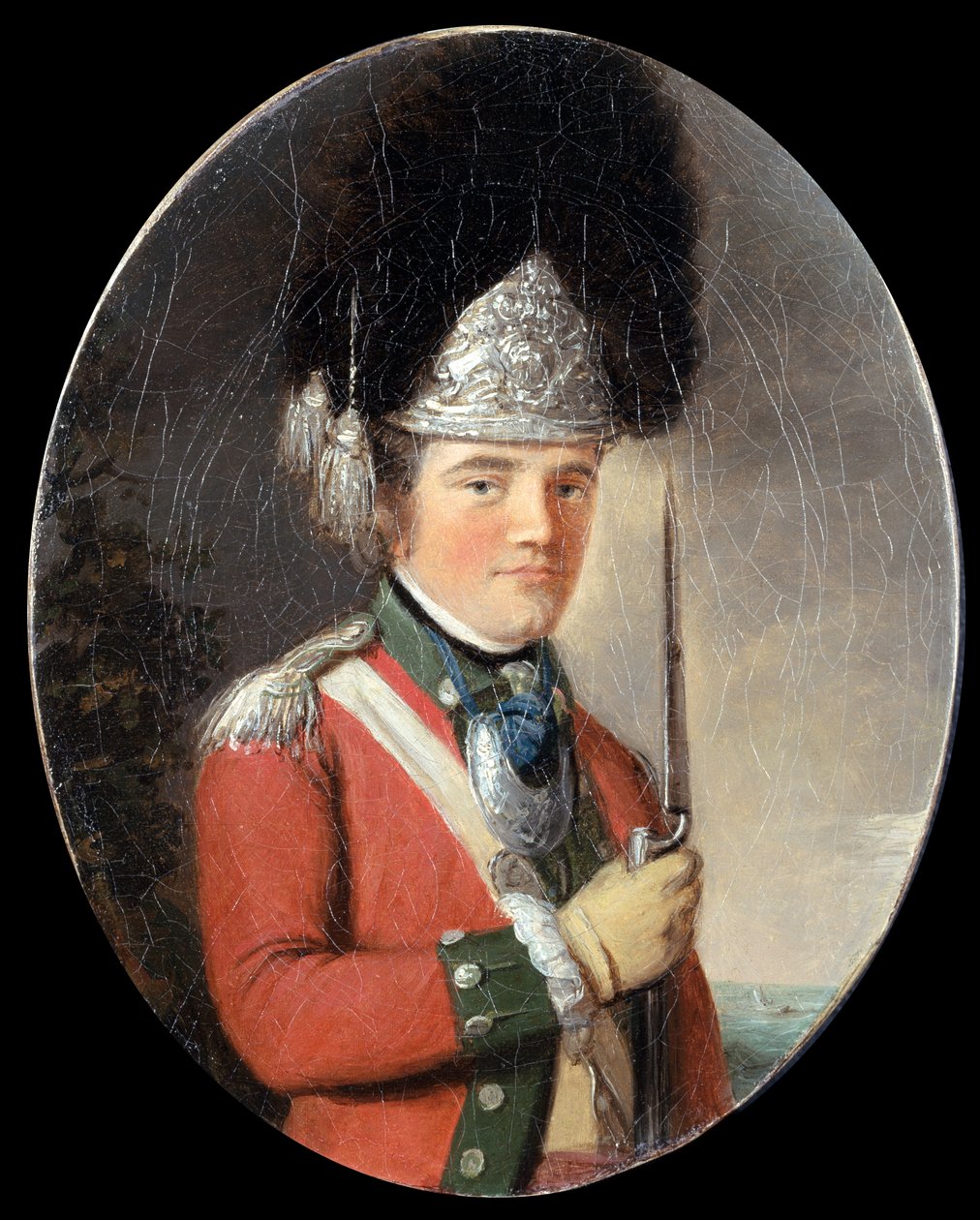 En offiser for Grenadier Company, 63rd Regiment of Foot, ca. 1775 av English School