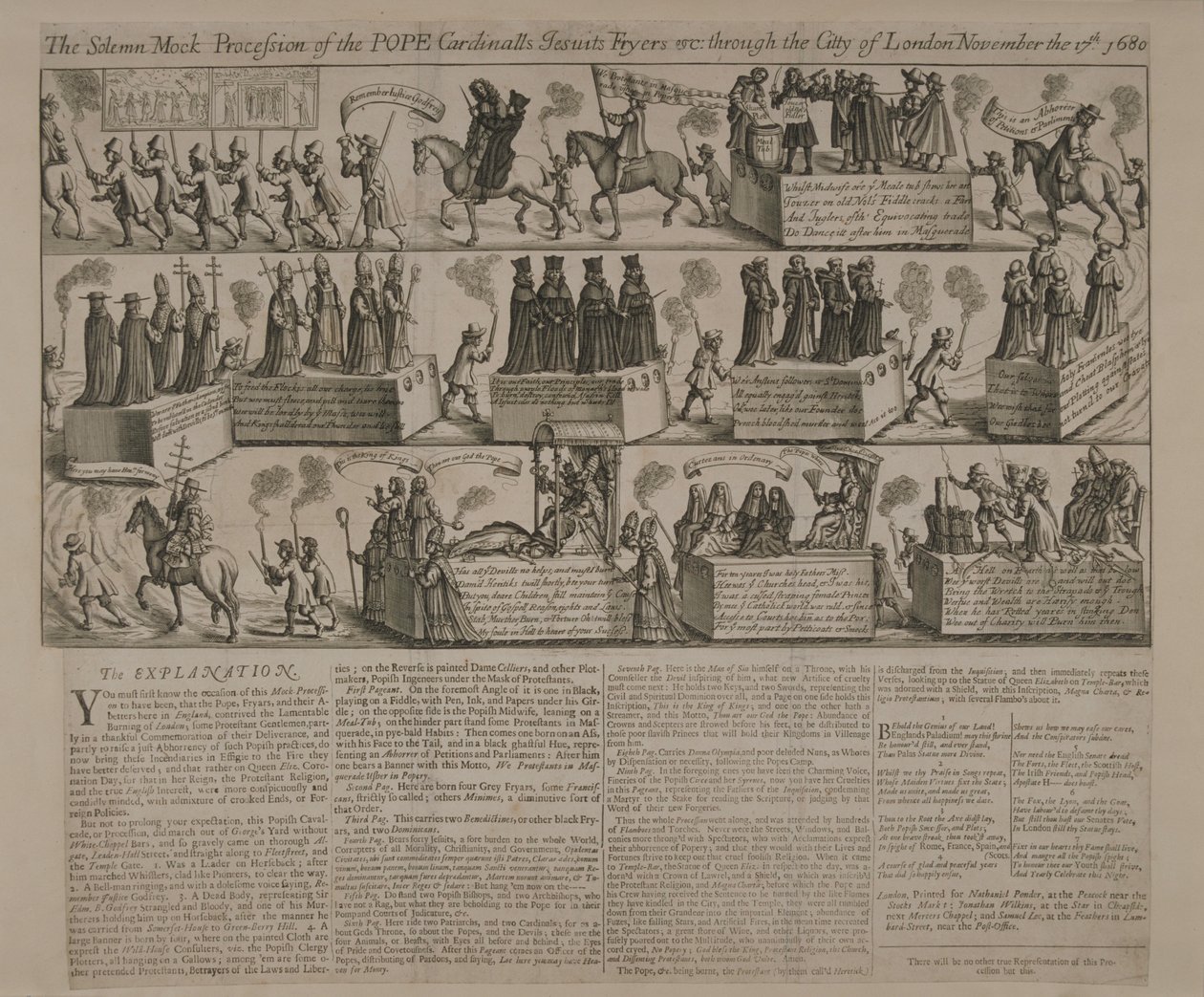 En anti-katolsk prosesjon, 1680 av English School