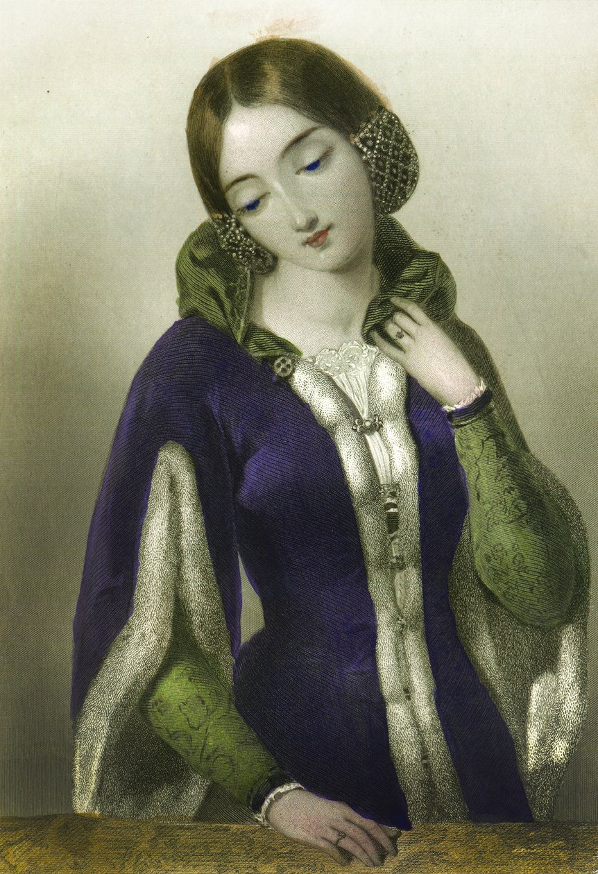 Anne of Bohemia, Queen to Richard II, printed by Henry G. Bohn, 1856  av English School