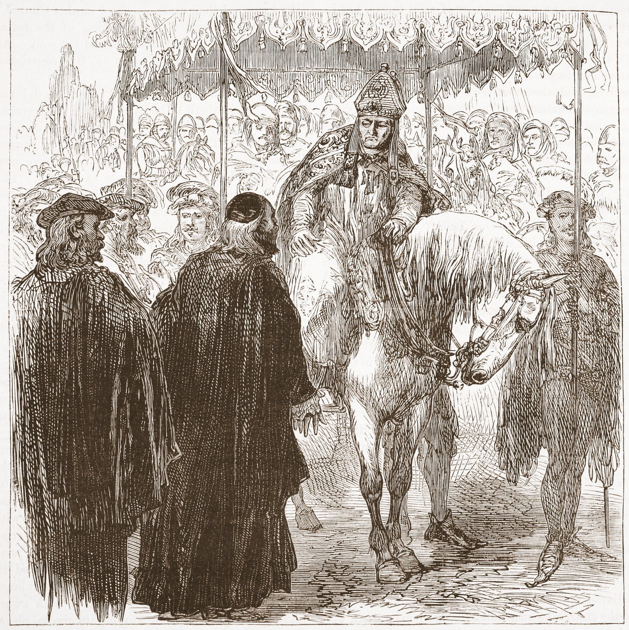Erkebiskop Arundel i Oxford, illustrasjon fra The History of Protestantism av James Aitken Wylie (1808-1890), pub. 1878 av English School
