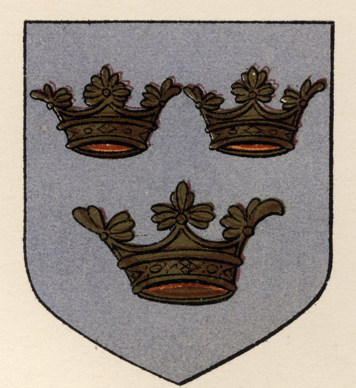 Våpen båret av Grand Lodge of All England, ca. 1725, fra The History of Freemasonry, bind II, utgitt av Thomas C. Jack, London, 1883 av English School