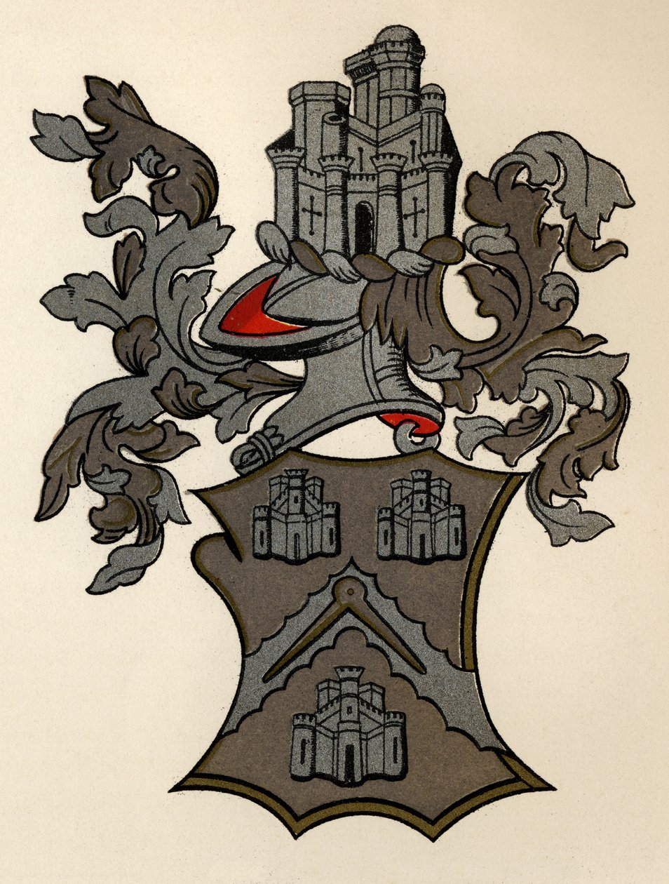Våpen gitt til Masons Company of London, 12. Edward IV, 1472-73, fra The History of Freemasonry, bind II, utgitt av Thomas C. Jack, London, 1883 av English School