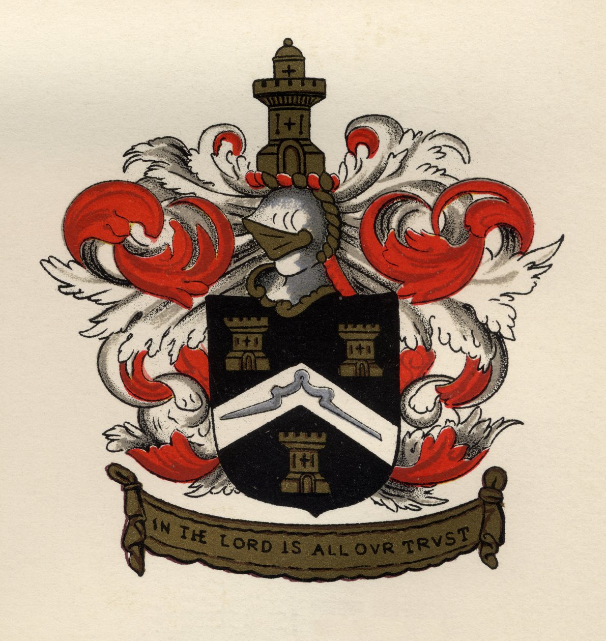 Arms of the Free Masons of the Gateshead Chapter, 1671, fra The History of Freemasonry, bind II, utgitt av Thomas C. Jack, London, 1883 av English School