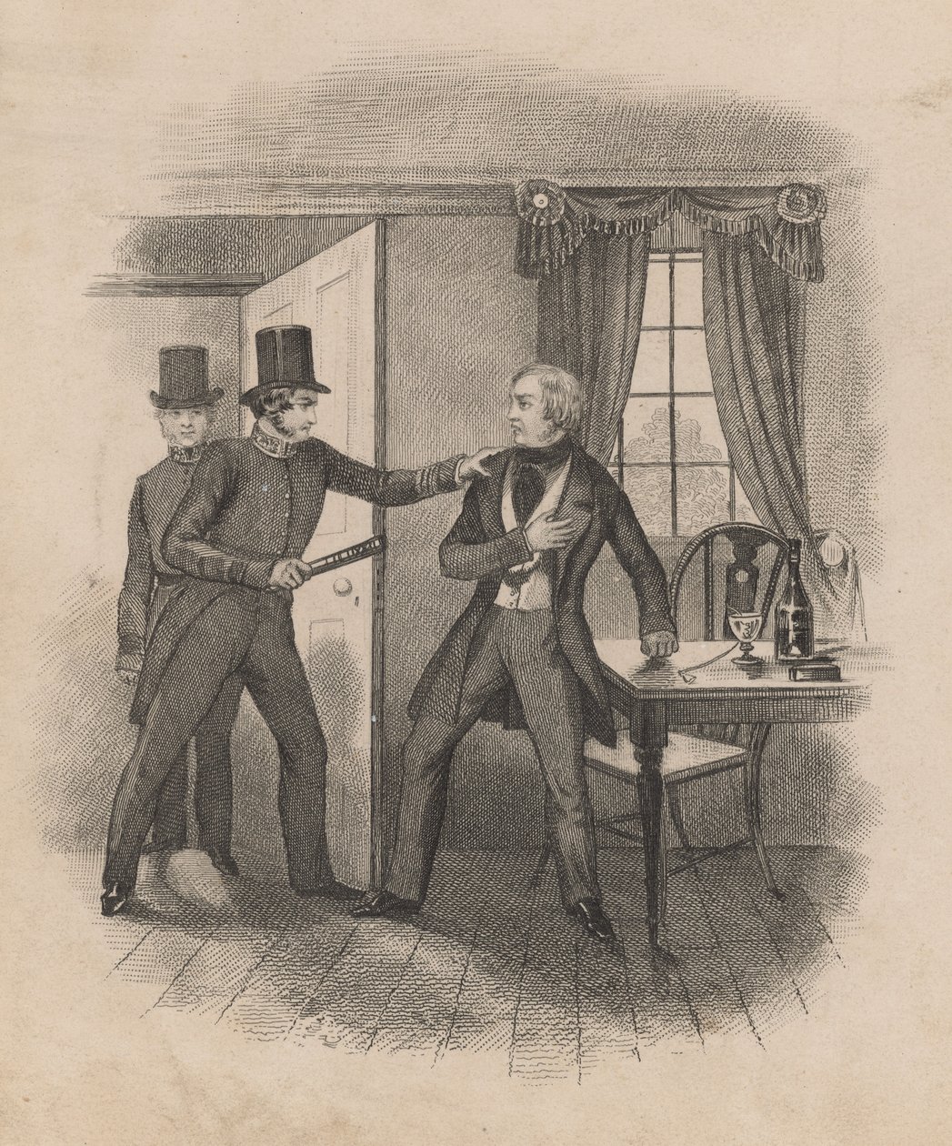 Arrestasjonen av Frederick George Manning (gravering) av English School