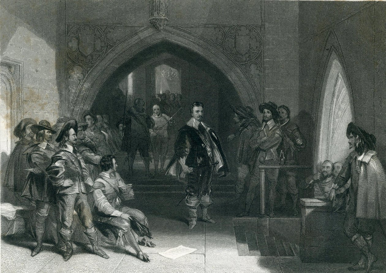 Arrestasjon av Lord Strafford, 1640 av English School