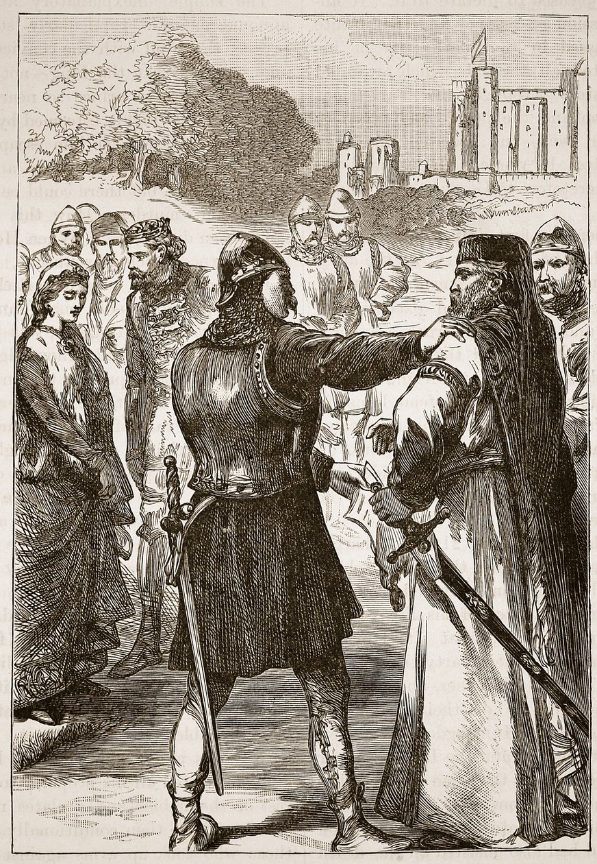 Arrestasjon av hertugen av Gloucester, illustrasjon fra Cassells Illustrated History of England (sepiafoto) av English School