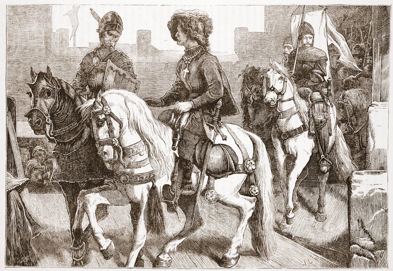 Ankomst av hussittiske representanter til Basel, illustrasjon fra The History of Protestantism av James Aitken Wylie (1808-1890), pub. 1878 av English School