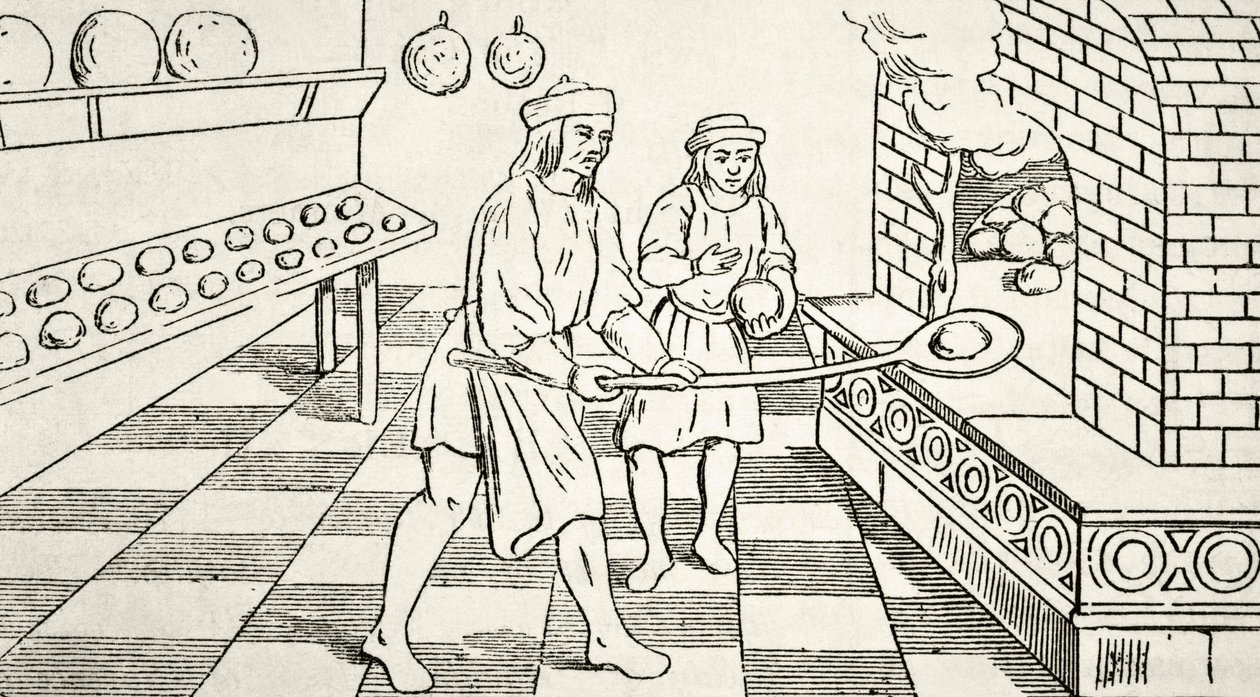Baking brød på 1400-tallet, fra 