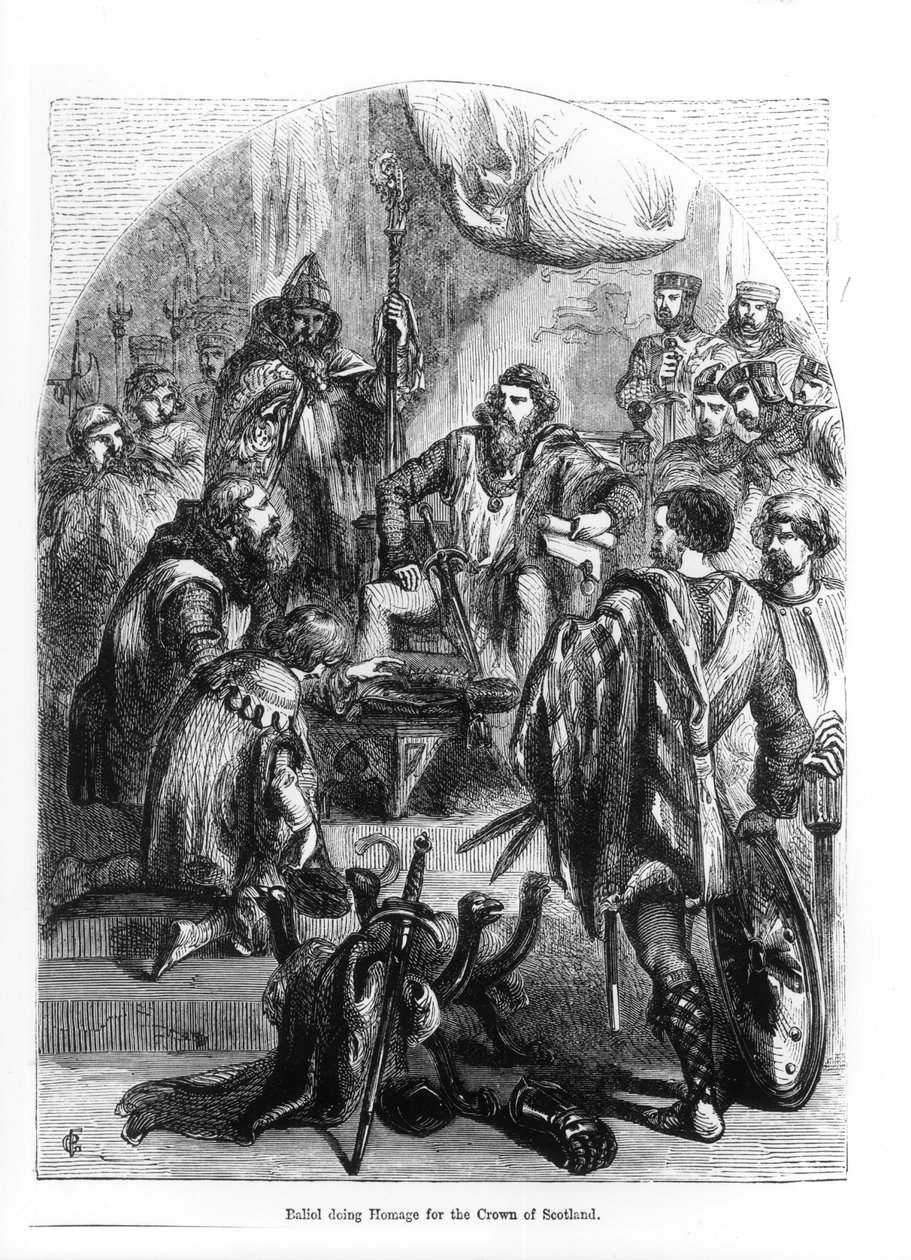 Baliol (1249-1315) Hyllest for Skottlands krone av English School