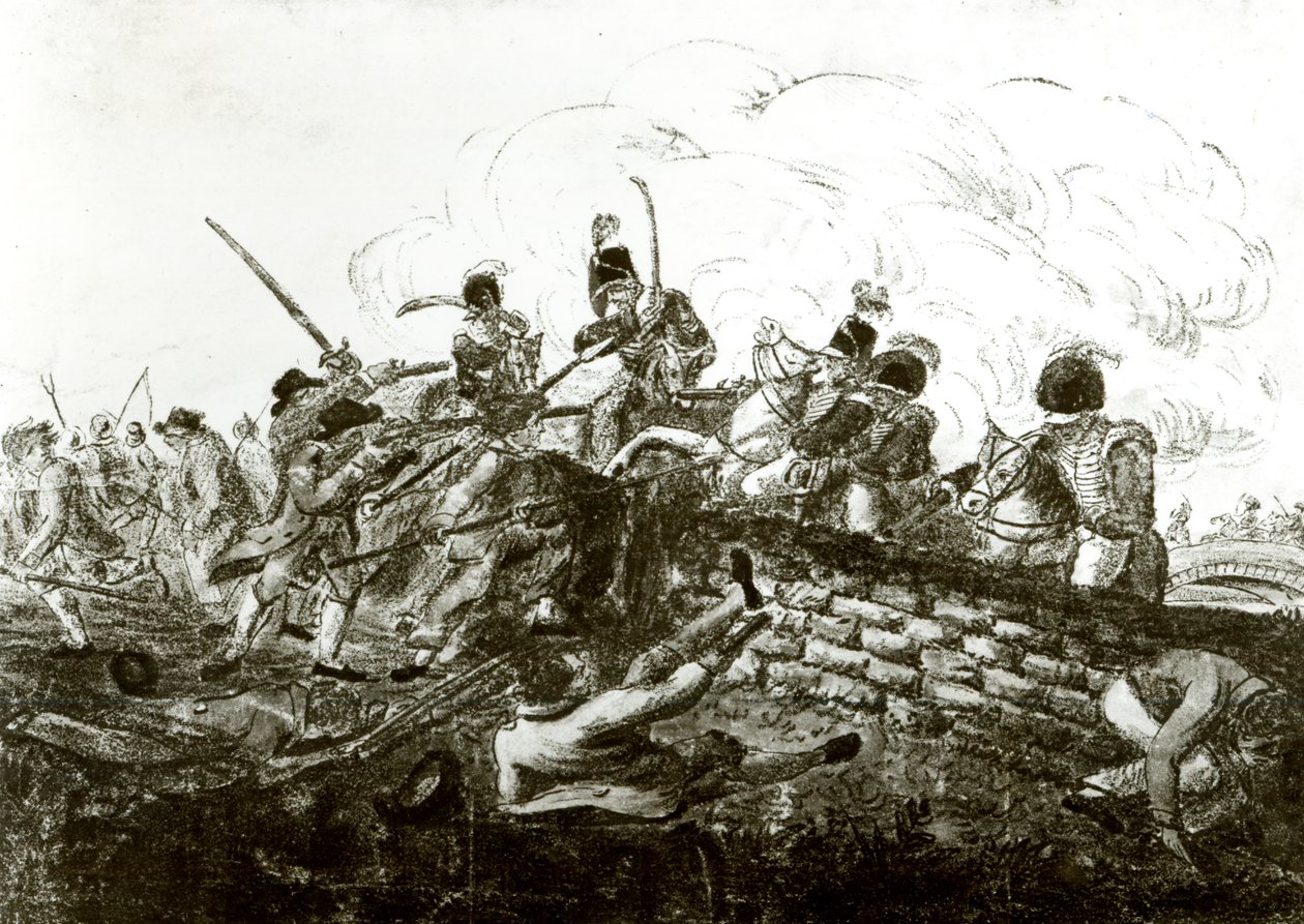 Slaget ved Bonnybridge, 1820 av English School