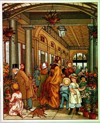 Bedford Conservatories, bokillustrasjon (farget lito) av English School